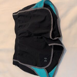 Under Armour Black Shorts with Blue Trim